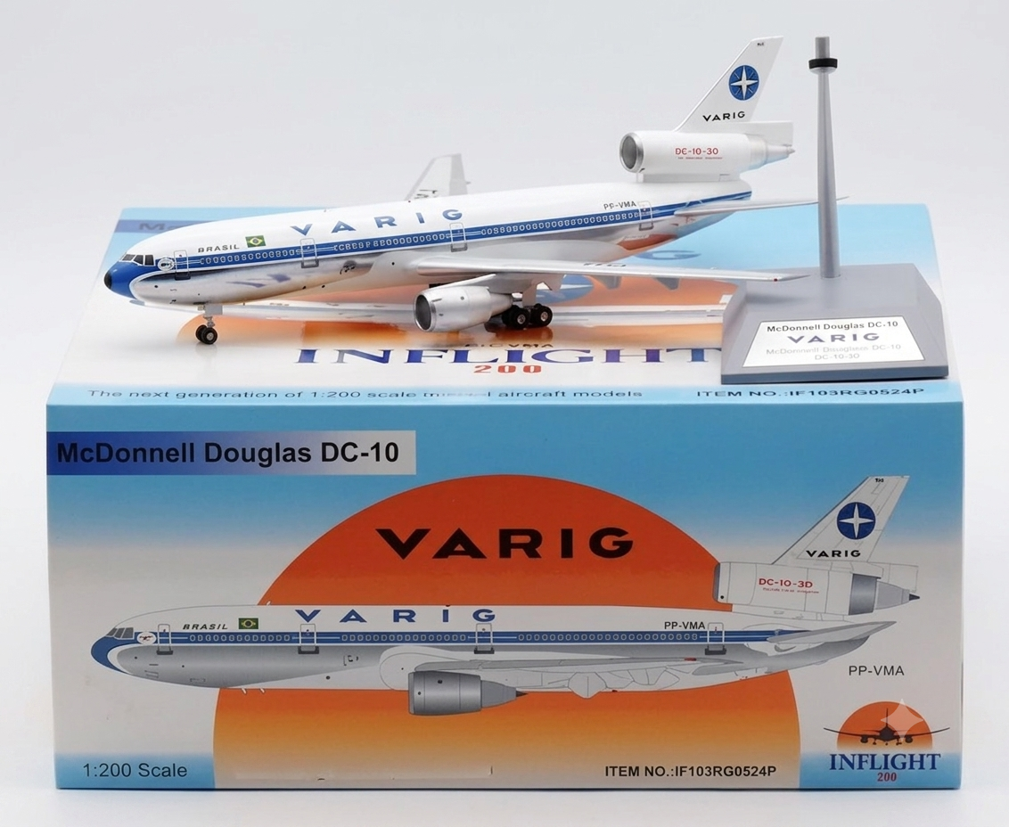 Douglas DC-10-30 VARIG em escala 1/200 (Inflight200)